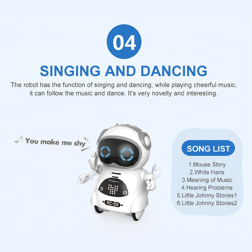 Children's Robot Can Talk Interactive Dialogue Voice Recognition Recording Singing and Dancing Storytelling Mini Smart Robot Toy