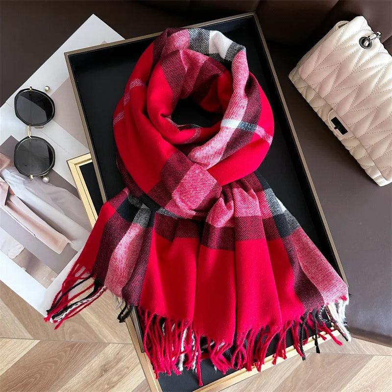 65*200cm Fashion Luxury Brand Women Scarf Cashmere Shawl Winter Warm Outdoor Pashmina Scarves Wrap Lady Decorate Neckerchief