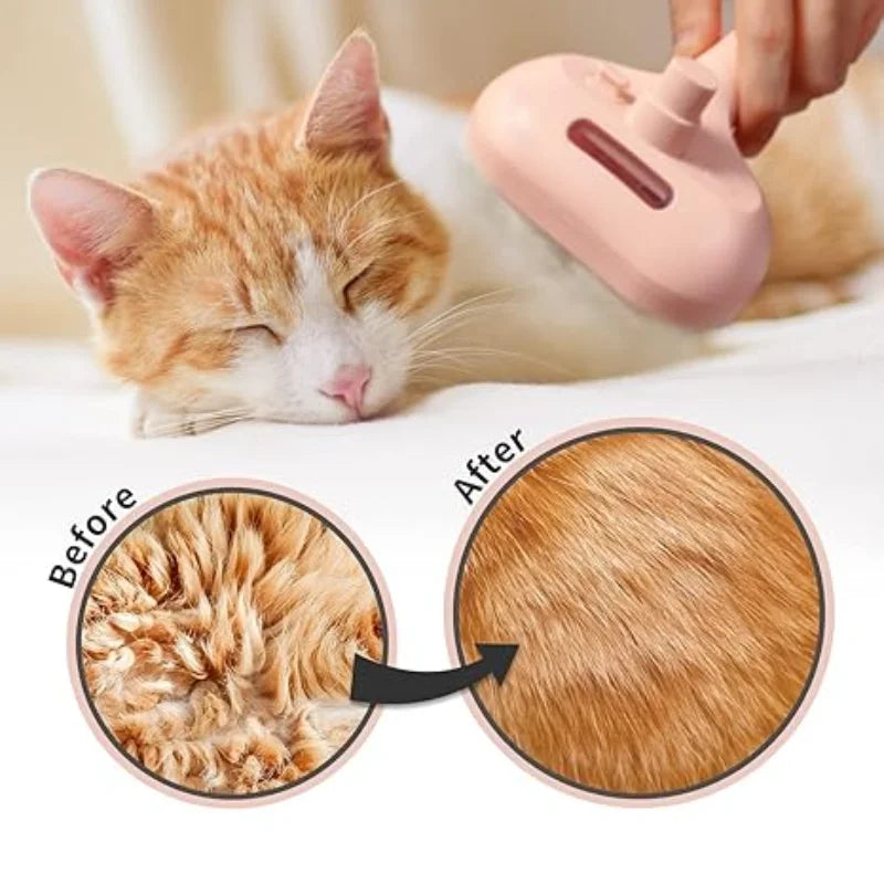 New Pet Spray Brush Hair Removal Comb Dog Cat Brush & Steam Self Cleaning Dog Steam Brush Hair Removal Comb Brushing Comb