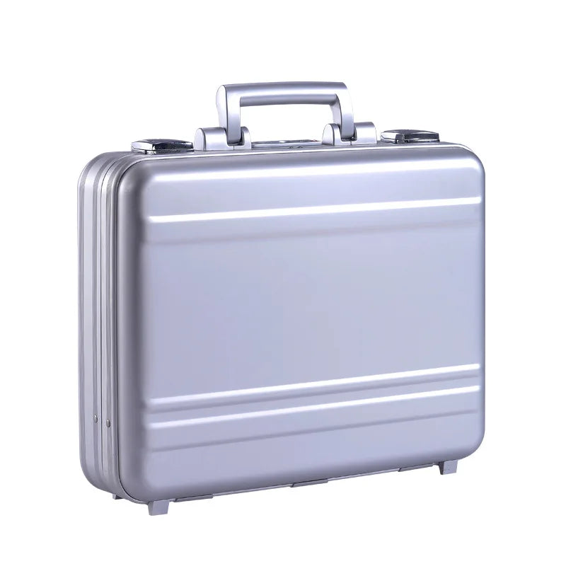 14 inch aluminum briefcase, 18 inch large aluminum-magnesium alloy portable instrument lockbox, security tool box, flight case