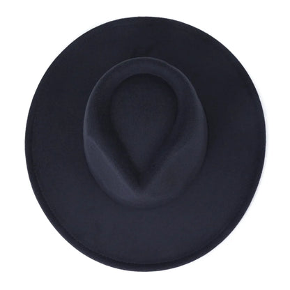 Women's Men's Fedora Hat Winter and Autumn Elegant Women's Gangster Trilby Felt Hamburg Church Jazz Hat 55-58CM Adjustable