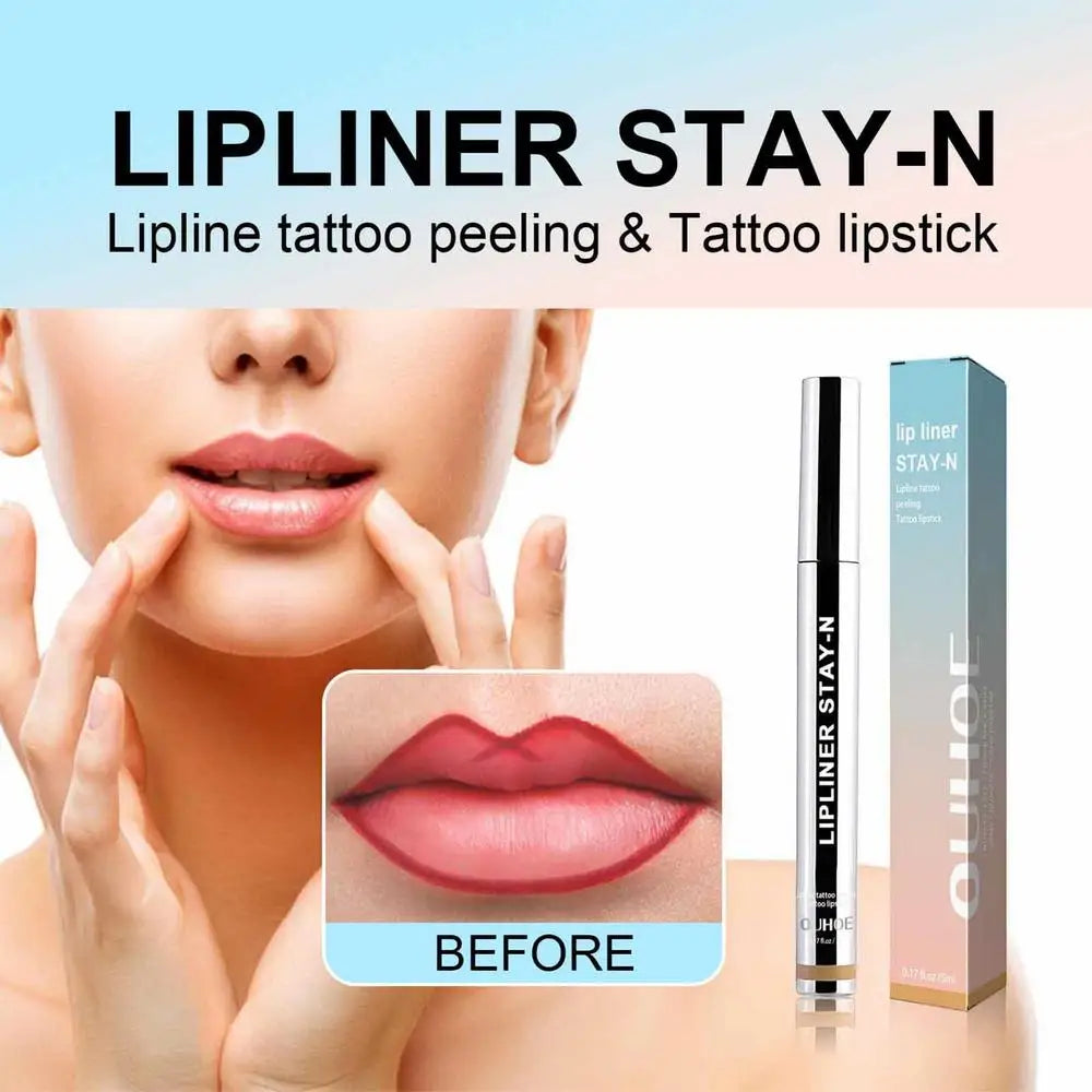 Peel Off Lip Liner Waterproof Long Lasting Liquid Lip Stick Non- Stick Lip Liner Moisturizing Tear Off Lipliner Stain Lip Care