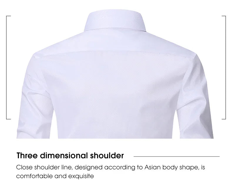 Spring Men's Social Shirt Slim Business Dress Shirts Male Long Sleeve Casual Formal Elegant Shirt Blouses Tops ManBrand Clothe