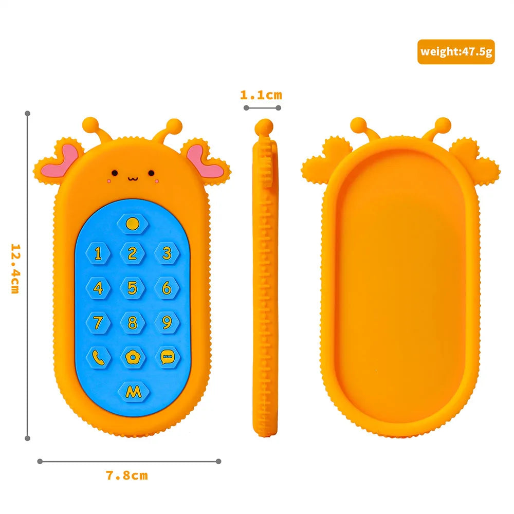 TYRY.HU 1Pc Baby Silicone Teether Toys Remote Control Shape Teether Rodent Gum Pain Relief Teething Toy Kids Sensory Educational