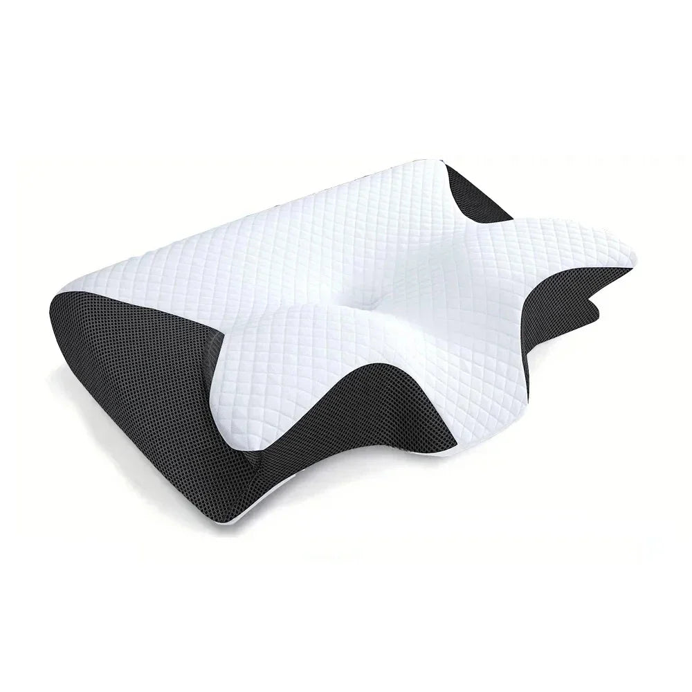 Butterfly Sleep Memory Pillow for Neck Pain, Cervical Ergonomic Pillow for Side Sleep, Supine and Tummy Sleep