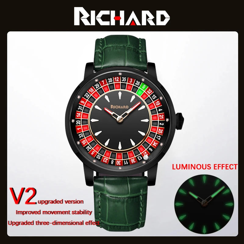 Richard Sapphire Glass NH35 Jacob & Co Betting Market Mens Mechanical Watches Watch Men Top Brands Luxury Wheel Turning Watches