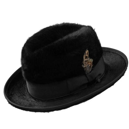 Trilby Men Classic Feather Fedora Hat Simple Women Gentleman Hamburger hat vintage hat Pork Pie Winter Autumn sombrero hombre