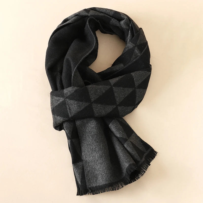 Men's Cotton Scarf Warm Neckerchief Patchwork Striped Scarves Soft Long Casual Male Bufanda Pashmina Shawl