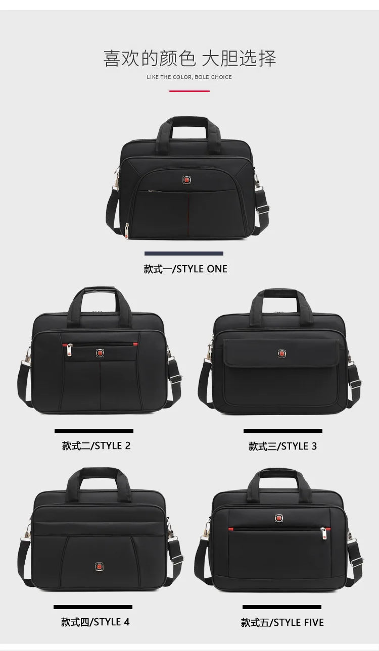 Simple Tote Men Business Briefcase Handbag For 15 Inch Laptop Bags Large Capacity Shoulder Bags Travel Notebook Messenger Bag