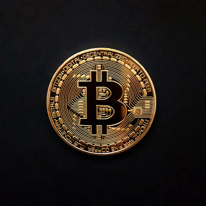 5PCS Gold Plated Bitcoin Coin Collectible Art Collection Gift Physical Commemorative Casascius crypto coin Metal AntiqueImitation