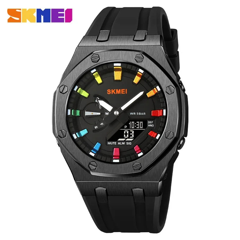 SKMEI 2243 Waterproof Night Glow Electronic Watch  Student Electronic Watch Multi functional Sports  Men's Watch