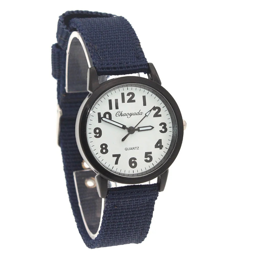 Children Kids Watch Military Fabric Nylon Band Student Boy Girls Watches Quartz Analog Army Men Women Quartz Wrist Watches