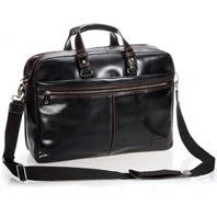 Vintage Crazy Horse Genuine Leather Men Briefcase 15" Laptop Bag Work Business Bag Shoulder Messenger Bag Male Tote Handbag