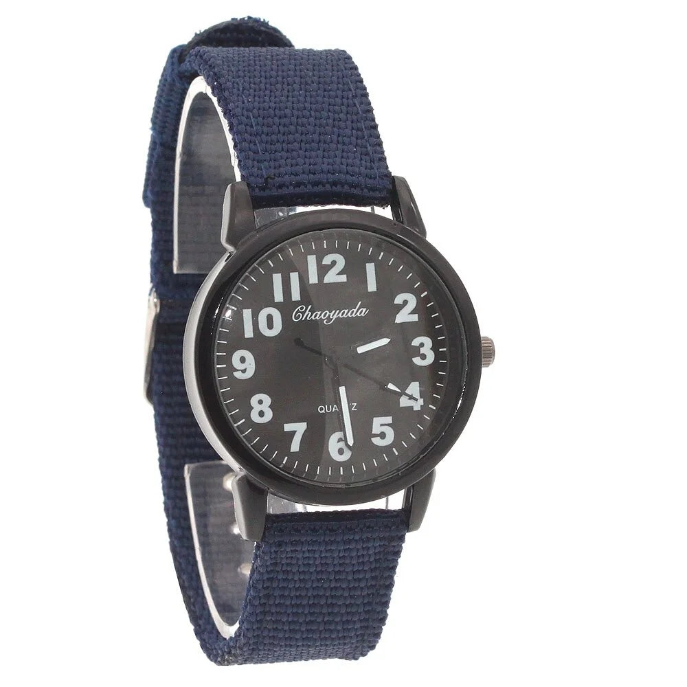 Children Kids Watch Military Fabric Nylon Band Student Boy Girls Watches Quartz Analog Army Men Women Quartz Wrist Watches