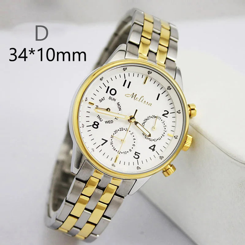 SALE!!! Discount Melissa Crystal Rhinestones Lady Women's Watch Japan Mov't Fashion Hours Ceramic Bracelet Girl's Gift Box