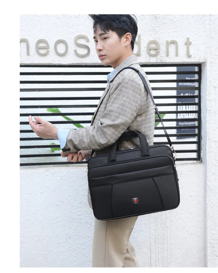 Simple Tote Men Business Briefcase Handbag For 15 Inch Laptop Bags Large Capacity Shoulder Bags Travel Notebook Messenger Bag