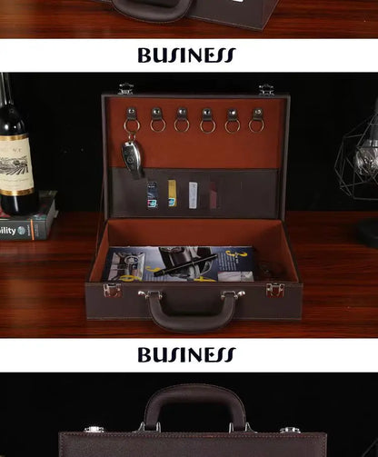 Men's Women's handbags Room Delivery Box Toolbox Information Storage Bag Suitcase Key Leather Business File Box