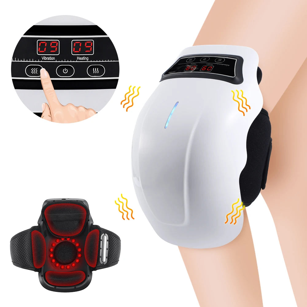 Electric Knee Temperature Massage Heated Vibration Massage Instrument Knee Pad Hot Compress Leg Joint Brace