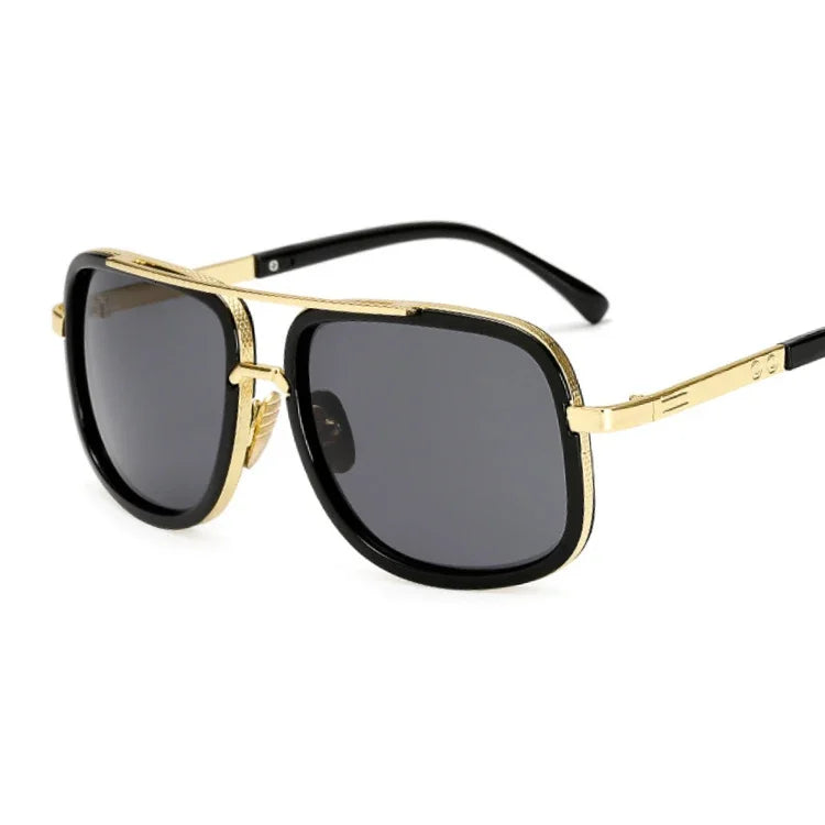 Classic Brand Designer Flat Top Mirror Sun Glasses Square Gold Male Female Superstar Oversized Men Sunglasses Women Glasses