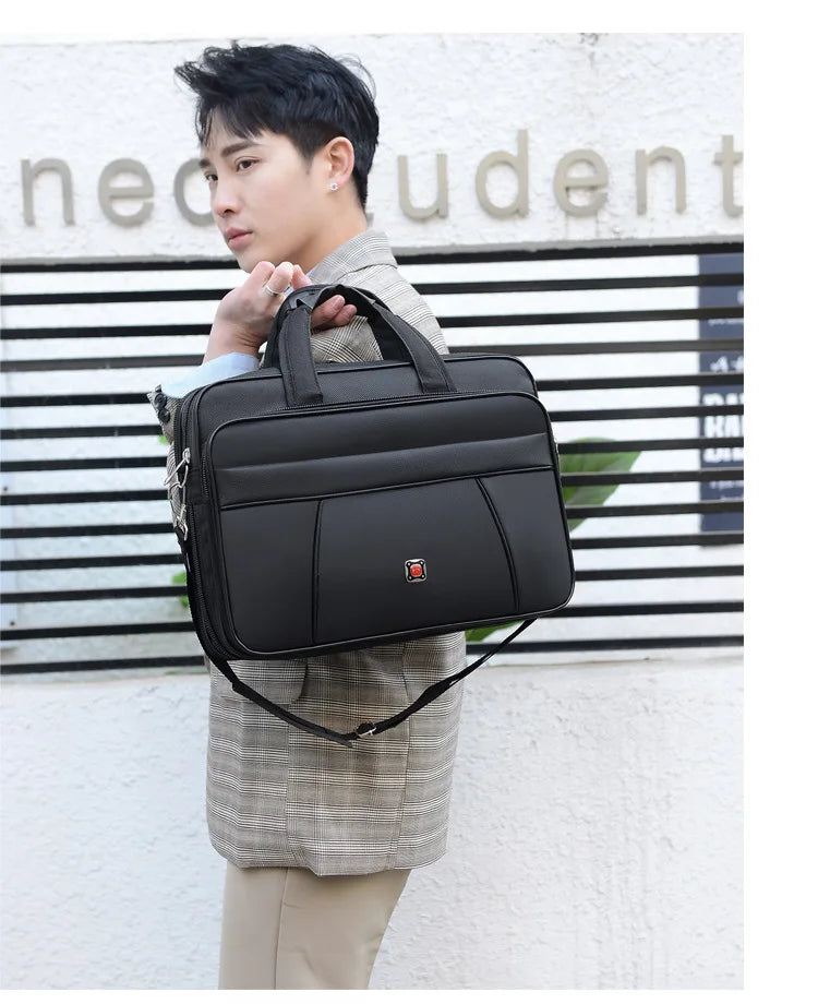 Simple Tote Men Business Briefcase Handbag For 15 Inch Laptop Bags Large Capacity Shoulder Bags Travel Notebook Messenger Bag