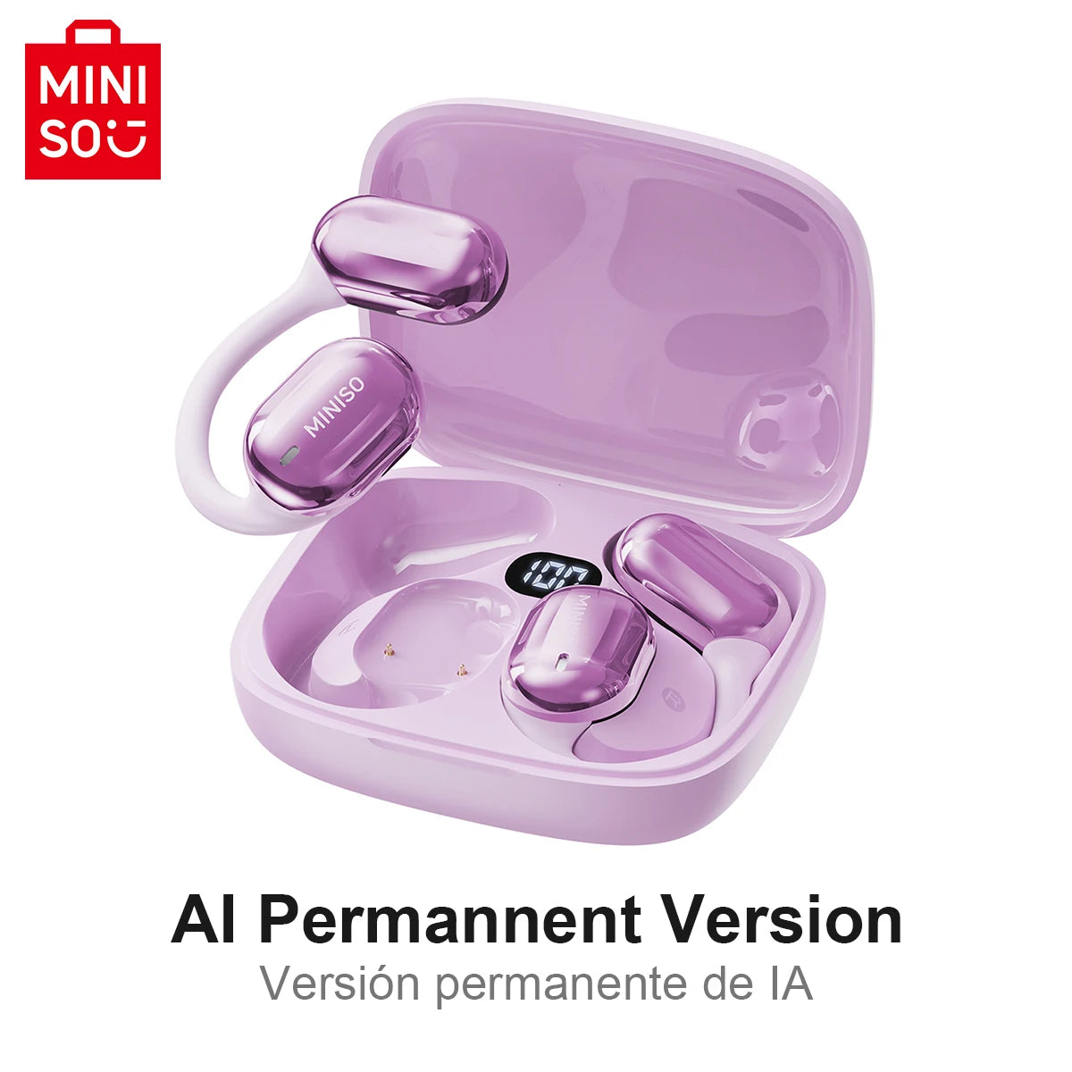 MINISO MS162 Intelligent Bluetooth Translation Earbuds Wireless Headphones Chat Headset Office Travel,16mm Driver Unit