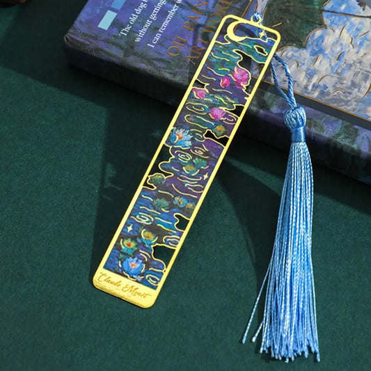 Bookmarks Tassel Pendant Metal Bookmark Retro Stationery Reading Book Clip Student Gift School Office Supplies Pagination Mark