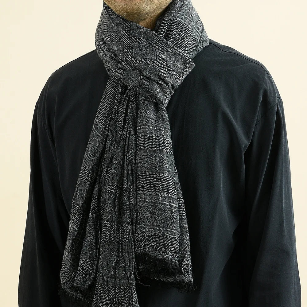 Fashion Men Scarf Cotton Linen Autumn Winter Warm Pashmina Casual Tassel Bufanda Men's Scarves Black Navy Man Scarfs