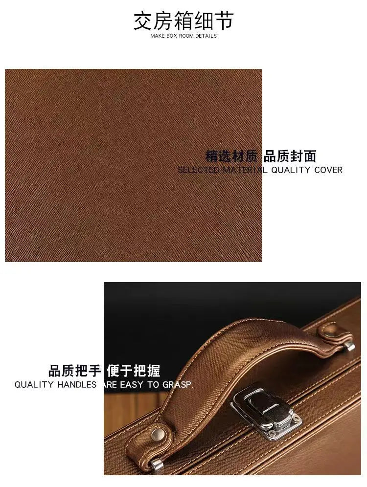 Men's Women's handbags Room Delivery Box Toolbox Information Storage Bag Suitcase Key Leather Business File Box