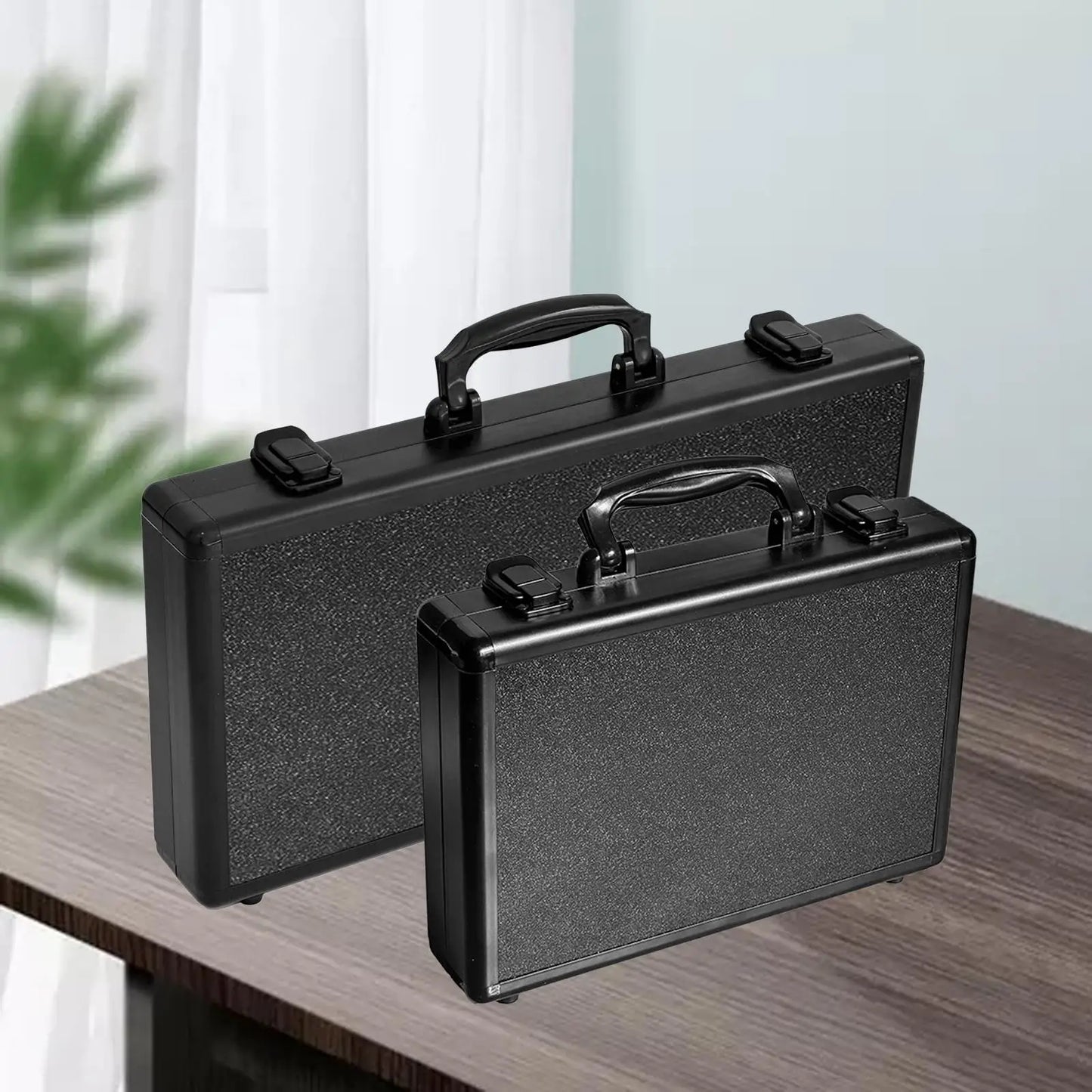 Aluminum Carrying Case Storage Carry Case for Valuables Cosmetics Tools Display bin with handle EVA lining Briefcase Tool