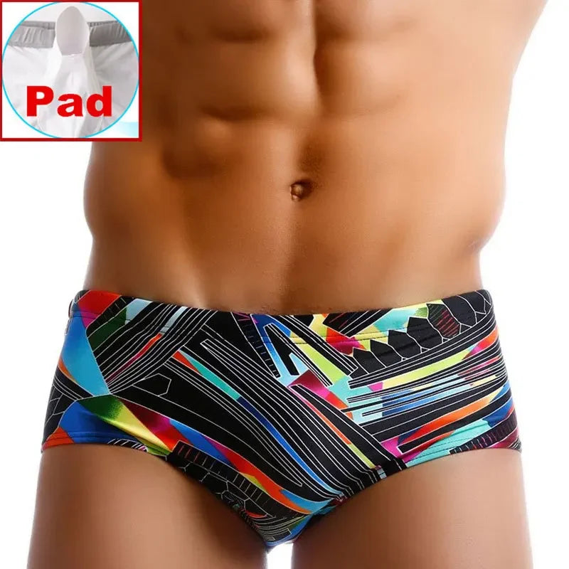 Men Swimwear Swim Boxers Board Shorts Surfing Bikini Brazilian Cut Bathing Water Sports Trunks Beach Underwear