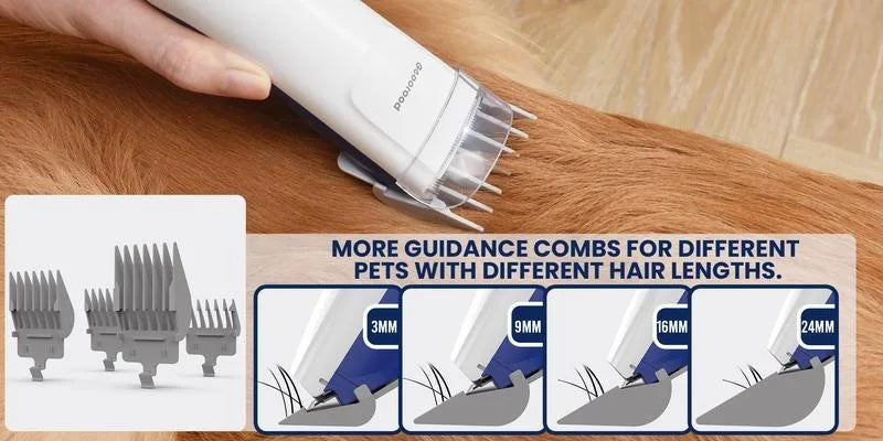 Geoorood Dog Grooming  Vacuum,  2.5L Pet Grooming Kit & Vacuum Suction Pet Hair, Professional Clippers