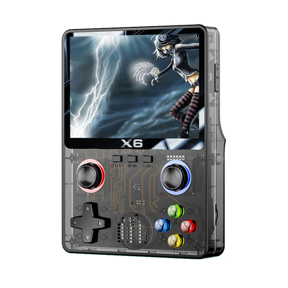 X6 Portable Video Game Console 2000mAh 3.5 Inch IPS Screen Handheld Game Player 8000 Games Built in 11 Emulators for Adults Kids