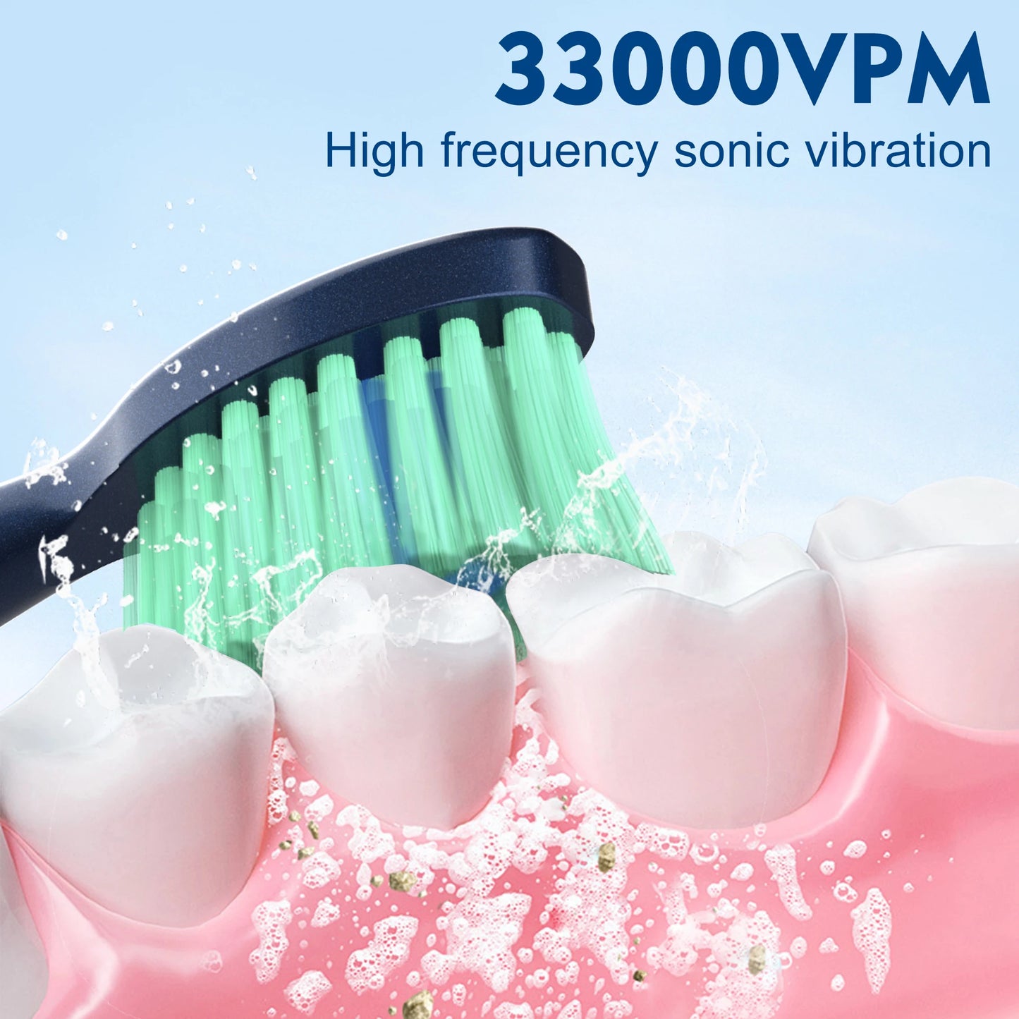 SEJOY Oral Cleaning Personal Sonic Electric Toothbrush Care Appliances IPX7 5 Modes Smart Rechargeable Automatic Toothbrush