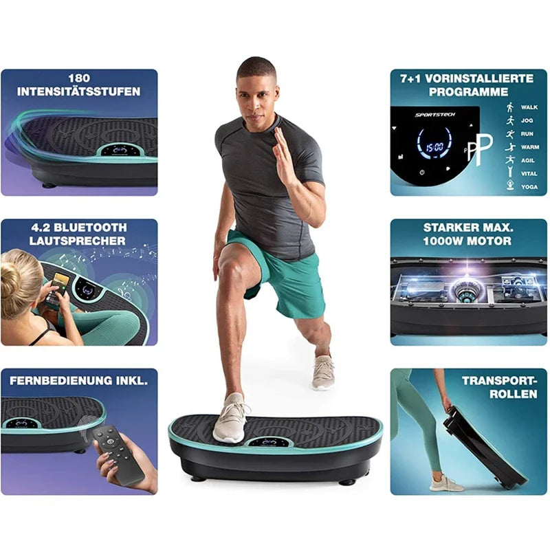 fitness gym crazy fit massage vibration plate exercise platform machine for weight loss