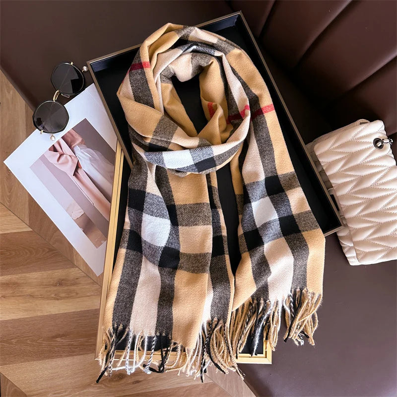 65*200cm Fashion Luxury Brand Women Scarf Cashmere Shawl Winter Warm Outdoor Pashmina Scarves Wrap Lady Decorate Neckerchief