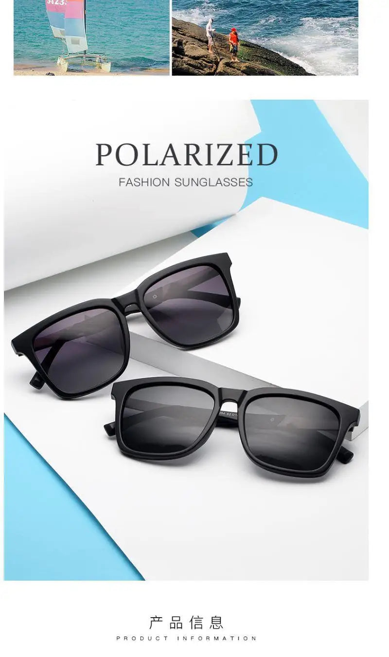 New Women Fashion Square Sunglasses Men Polarized Driving Sun Glasses Men Vintage Rectangle Eyewear UV400 Gafas De Sol