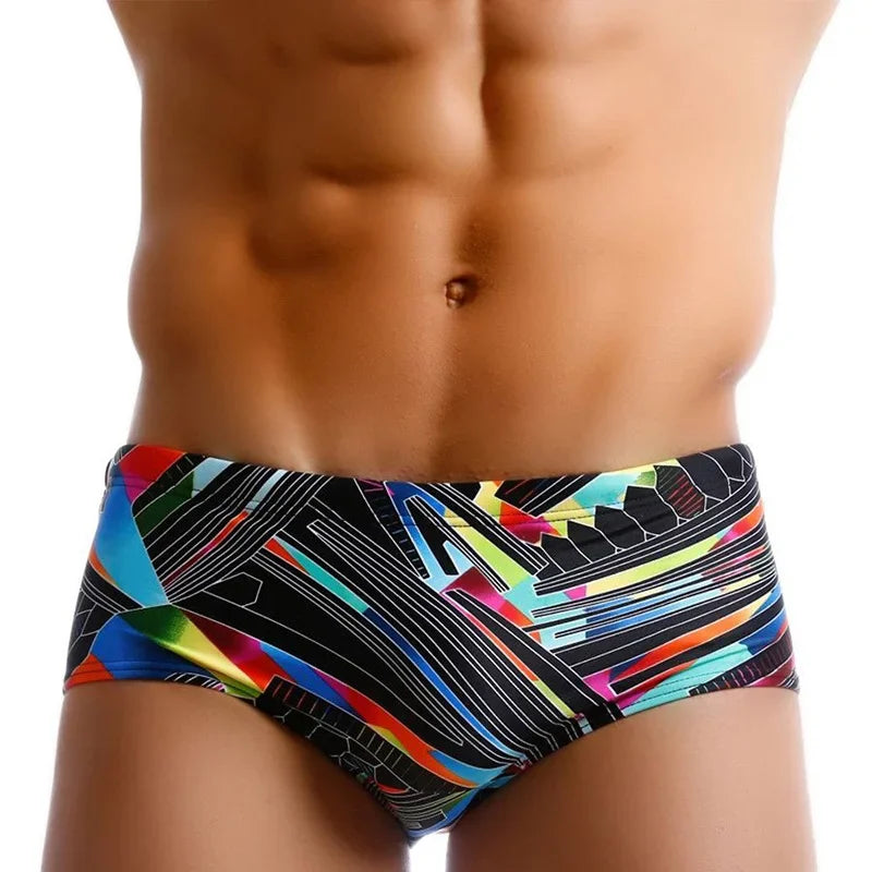 Men Swimwear Swim Boxers Board Shorts Surfing Bikini Brazilian Cut Bathing Water Sports Trunks Beach Underwear