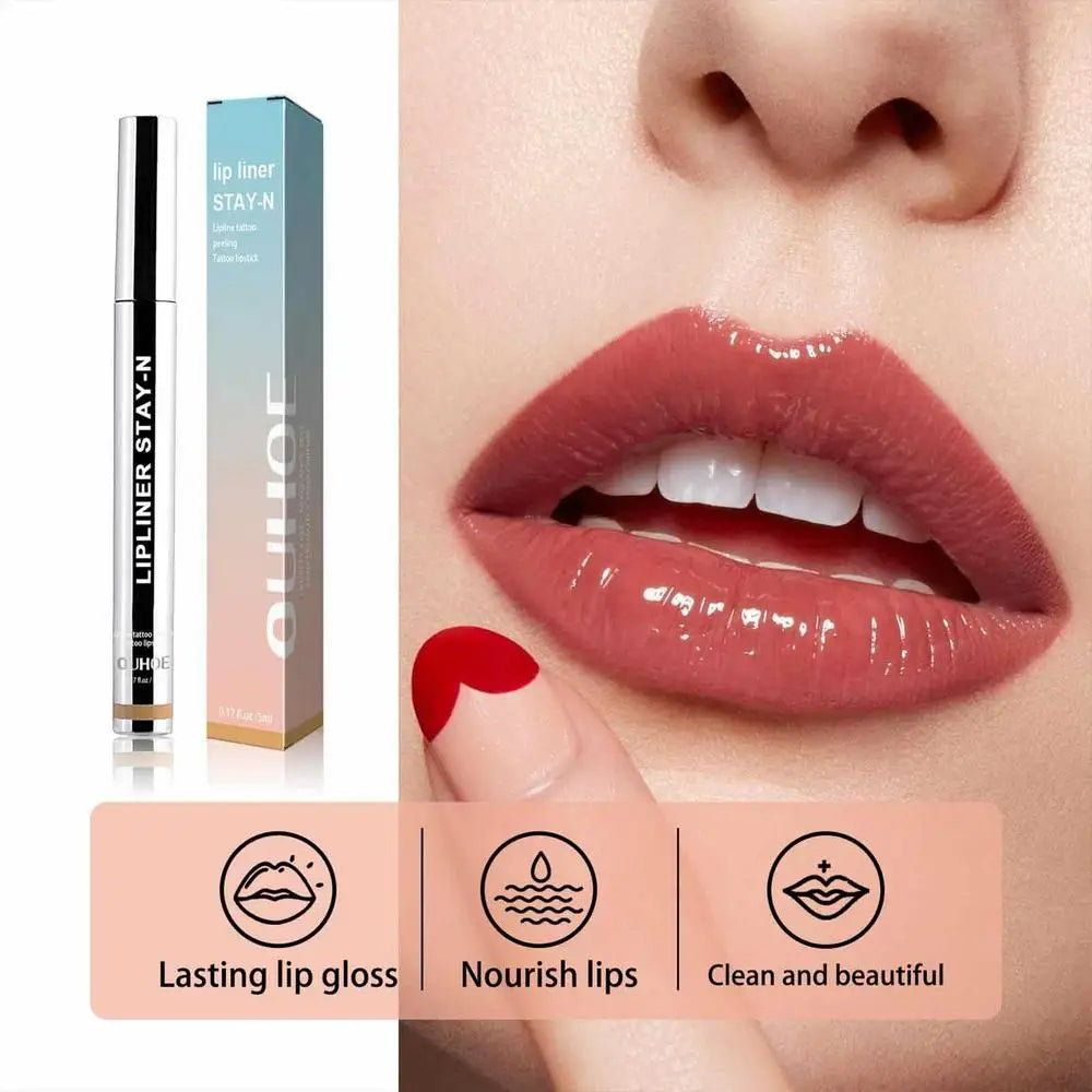 Peel Off Lip Liner Waterproof Long Lasting Liquid Lip Stick Non- Stick Lip Liner Moisturizing Tear Off Lipliner Stain Lip Care