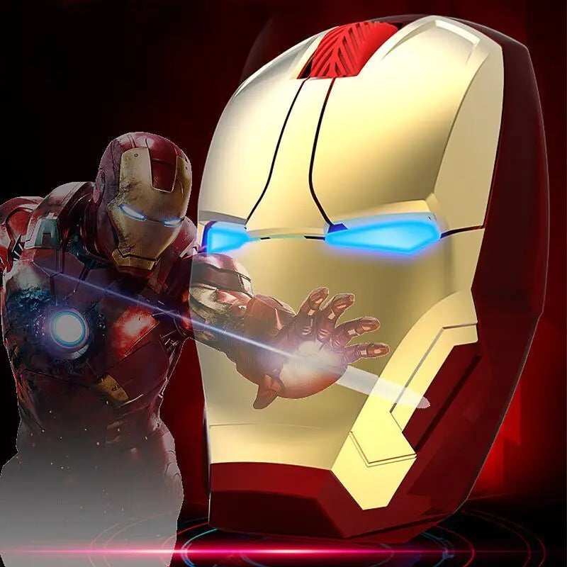 Cool Wireless Iron Man Mouse Mice Ergonomic 2.4g Portable Mobile Computer Click Optical Usb Receiver For Pc Laptop Mac Book Toys