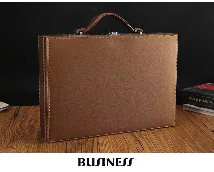 Men's Women's handbags Room Delivery Box Toolbox Information Storage Bag Suitcase Key Leather Business File Box