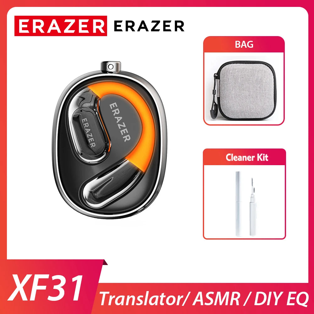 [AI Translator Earphone] ERAZER XF31 Bluetooth Translation Earbuds Sleep ASMR Headset DIY APP  AI Wireless Headphones Open Back