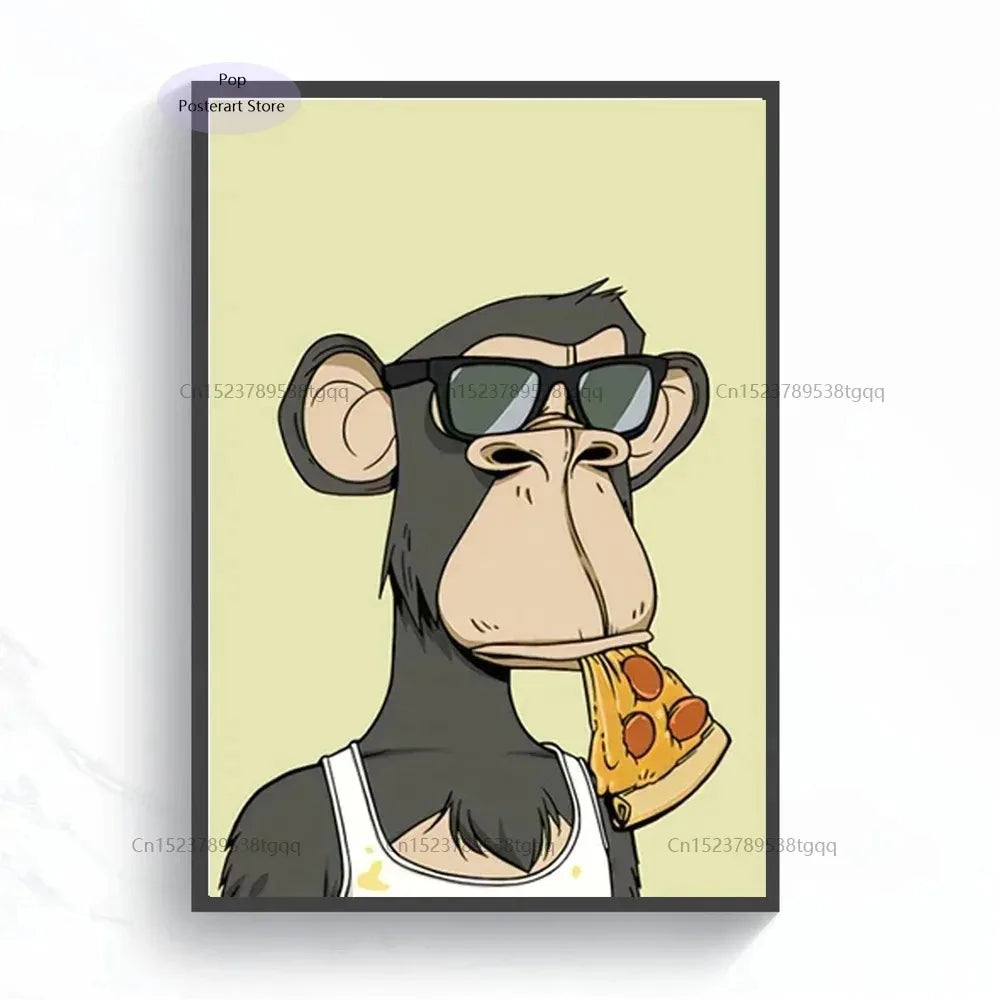 Musk NFT Bored Ape Yacht Club Cartoon Character Canvas HD Printmaking Canvas Painting Wall Art Pictures Living Room Home Decorat