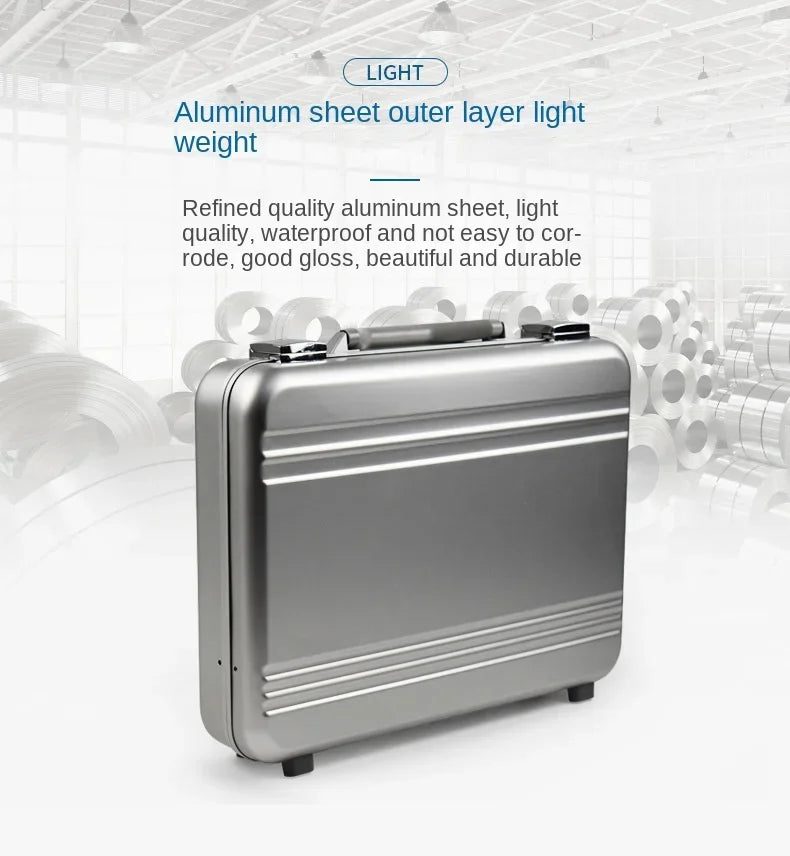 High quality aluminum alloy suitcase, business document box, computer bag, equipment toolbox, money, safe , instrument box