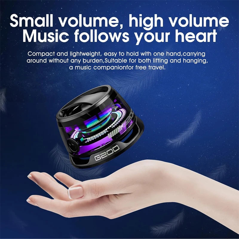 VIKEFON Smart Bluetooth 5.3 Speaker with RGB Color Light and Magnetic Phone Holder Stereo Surround For Kids Gift Home Party