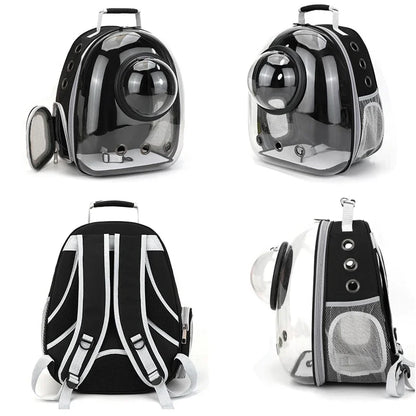 Premium Transparent Breathable SpaceCapsule Pet Backpack Lightweight Portable Carrier Bag for Cats Dogs Travel Outdoor Transport