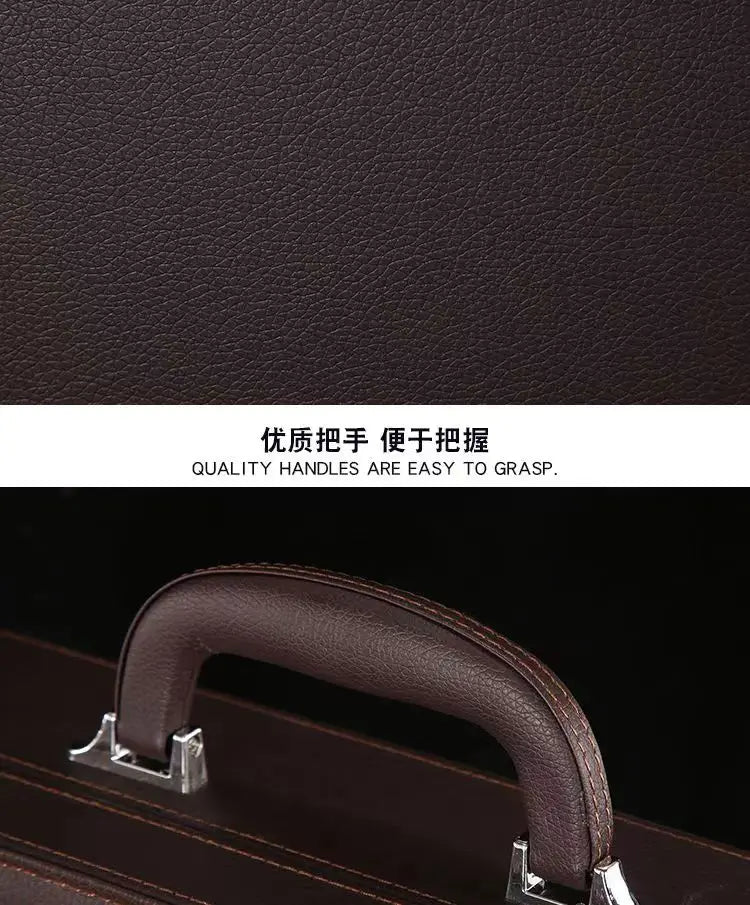 Men's Women's handbags Room Delivery Box Toolbox Information Storage Bag Suitcase Key Leather Business File Box