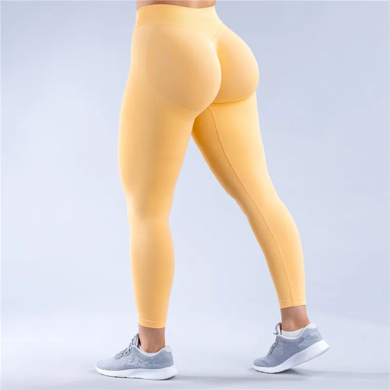 Seamless Women Sports Yoga Pants Low Impact Sports Leggings Tummy Control Squat Proof Gym Fitness Workout Scrunch Butt Tights