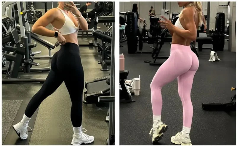 Seamless Women Sports Yoga Pants Low Impact Sports Leggings Tummy Control Squat Proof Gym Fitness Workout Scrunch Butt Tights