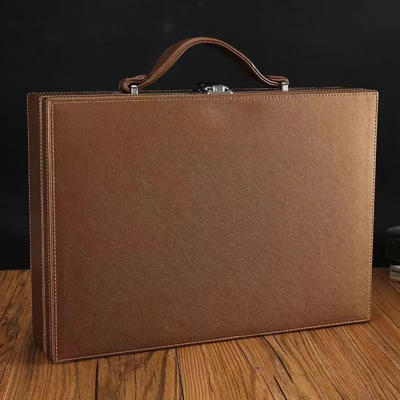 Men's Women's handbags Room Delivery Box Toolbox Information Storage Bag Suitcase Key Leather Business File Box