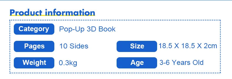 Kids Pop Up 3D Flap Picture English Books Fairy Tales Bedtime Reading Book Enlighten Learning Toys Children Gift Montessori